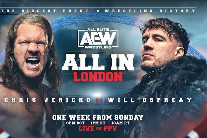 AEW All In 2023 Results: Chris Jericho Vs. Will Ospreay Full...