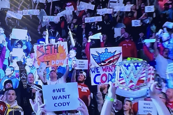 Rocky Sucks Chants Ensued During 2/5 WWE Raw; A Majority Of Fans Were Holding #WeWantCody Signs