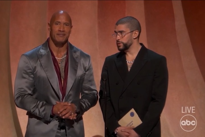 Dwayne 'The Rock' Johnson And Bad Bunny Bring Wrestling Flair To The 2024 Oscars
