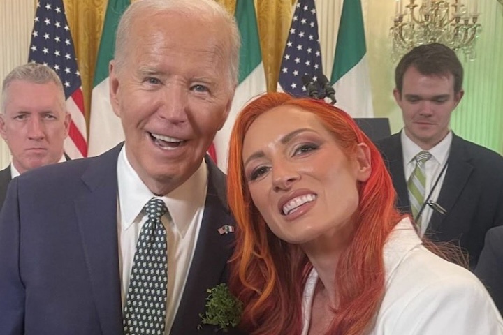 Irish Wrestler Becky Lynch Visits White House For St. Patrick's Day