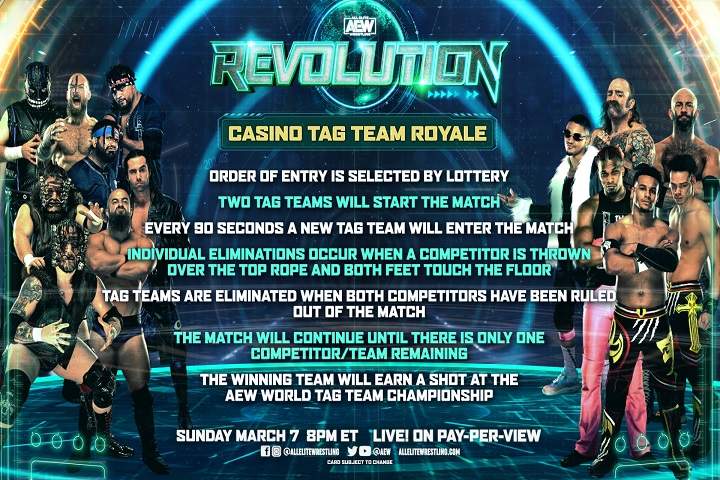 AEW Reveals Rules For Casino Tag Team Royale Match