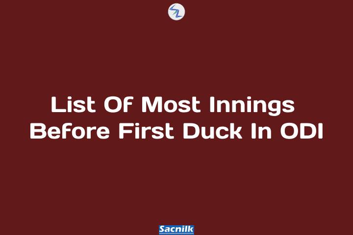 List Of Most Innings Before First Duck In ODI