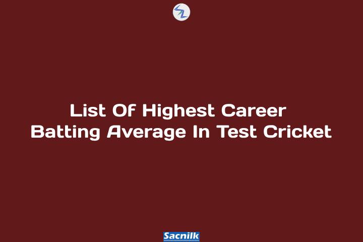 List Of Highest Career Batting Average In Test Cricket