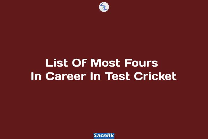 List Of Most Fours In Career In Test Cricket