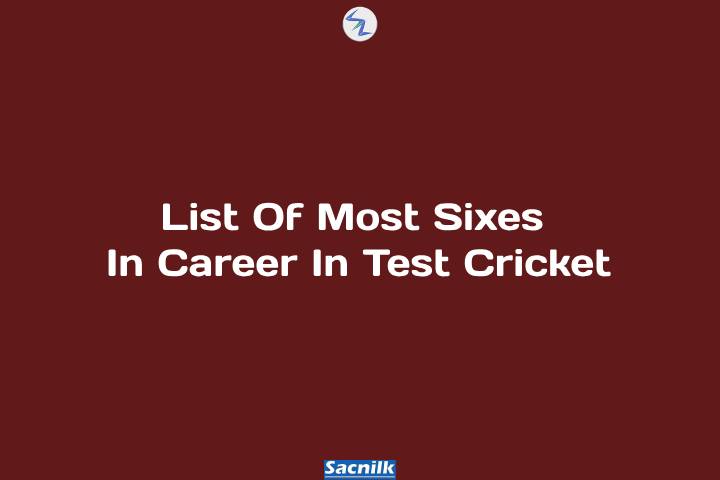 List Of Most Sixes In Career In Test Cricket