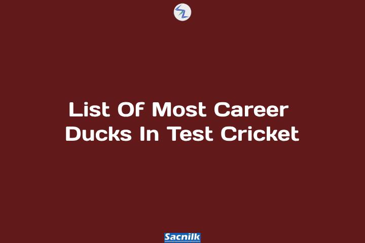 List Of Most Career Ducks In Test Cricket