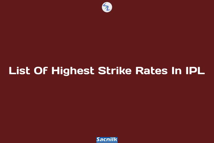 List Of Highest Strike Rates In IPL