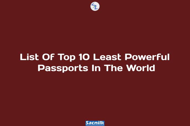 List Of Top 10 Least Powerful Passports In The World