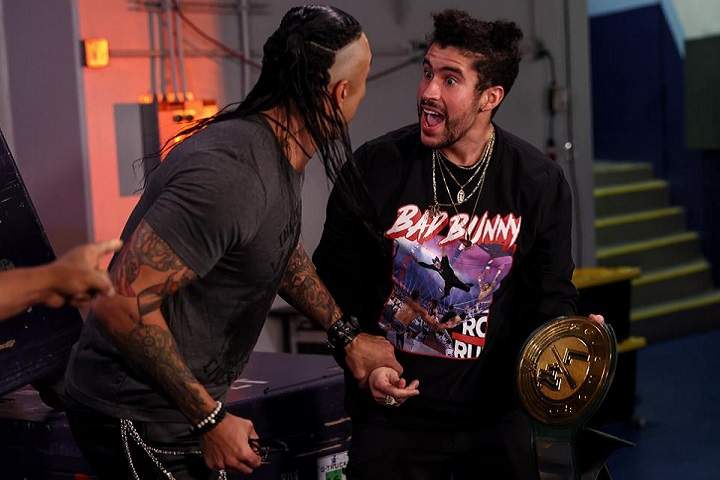 WWE 24/7 Champion Bad Bunny Wins Grammy Award For Best Latin...