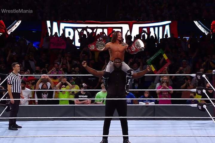 WWE WrestleMania 37: The New Day Vs. AJ Styles and Omos Full...