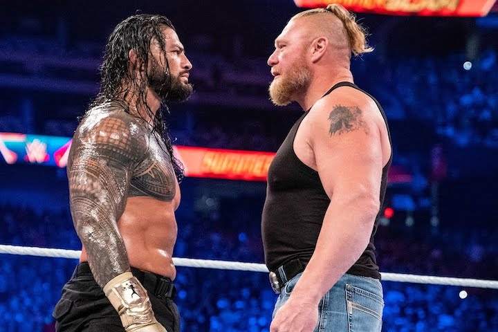Brock Lesnar Challenges Roman Reigns To A Champion Vs. Champ...