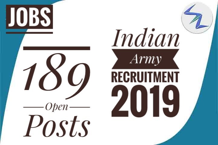 Indian Army Recruitment 2019 | 189 Open Posts | Details Insi...
