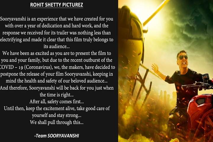 Akshay Kumar's Sooryavashi postponed Due To COVID-19