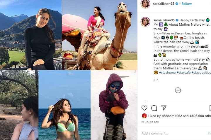 Sara Ali Khan's inner poet comes alive in Earth Day post