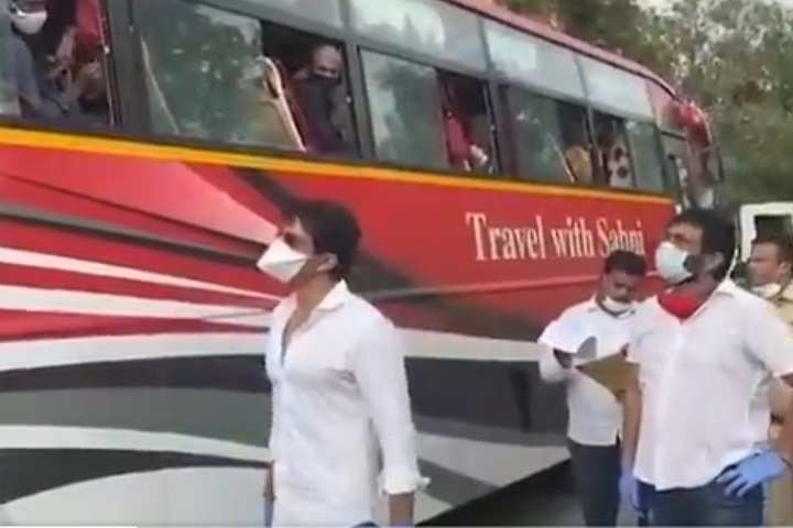 Sonu Sood arranges buses for the migrant workers to reach th...