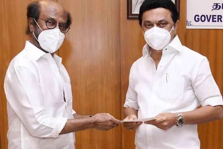 Superstar Rajinikanth Met Tamil Nadu CM; Donates Rs. 50 Lakh...