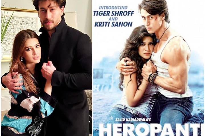 Kriti Sanon and Tiger Shroff recreate 'Heropanti' pose