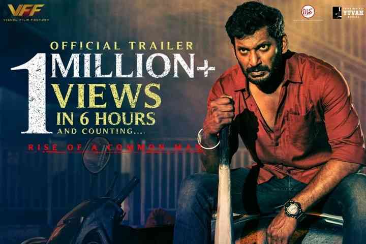Vishal's 'Veerame Vaagai Soodum' Trailer Garners 1 Million V...