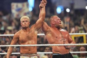 Brock Lesnar And Cody Rhodes Share Unplanned Moment Of Respect After SummerSlam ...