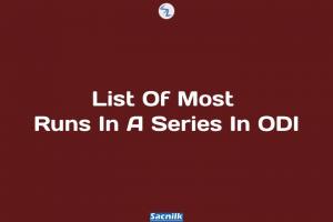 List Of Most Runs In A Series In ODI