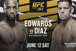 Nate Diaz Vs. Leon Edwards Officially Moves To UFC 263