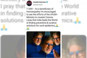 Big B hopes homeopathy will cure coronavirus, netizens unimpressed